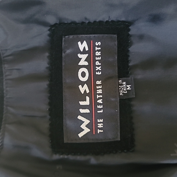 Wilson's Leather Jacket Black Suede With Paisley Print #4 - Picture 10 of 11